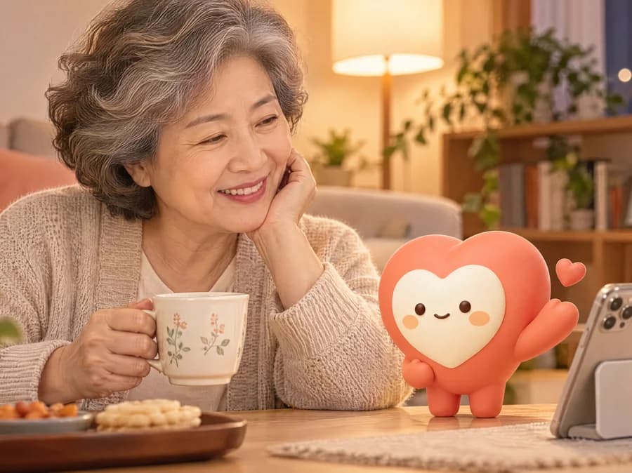 저녁에 이음이와 오늘 하루 이야기를 나누는 모습